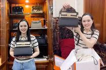 Vợ trung vệ Duy Mạnh khoe được chồng tặng túi hàng hiệu trăm triệu