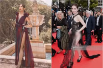 Sửng sốt màn mặc đồ xuyên thấu của BB Trần nhằm "đá xoáy" Ngọc Trinh tại Cannes?