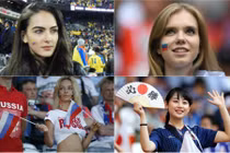 Dân mạng tha hồ ngắm hot girl World Cup có mặt trên khán đài