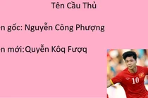 Tên cầu thủ Việt ra sao nếu viết theo bảng chữ cái mới?