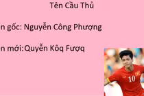 Tên cầu thủ Việt ra sao nếu viết theo bảng chữ cái mới?