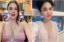 Hở bạo vòng 1, chị gái Ngọc Trinh khiến dân tình giật mình