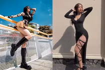 Khoe thân hình điểm 10, nữ designer thử sức với phong cách lạ