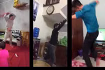 Khi ông bố “bỉm sữa” ăn mừng chiến thắng của U23 Việt Nam