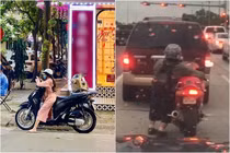 Chết cười với hội chị em chân ngắn nhưng thích "đánh đu" đi xe cao