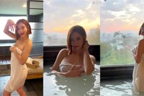 Nữ DJ nóng bỏng nhất châu Á khoe video quấn khăn tắm quyến rũ