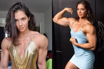 "Nữ thần phòng gym" khuôn mặt mặt, cơ bắp khiến nam giới "xin vía"