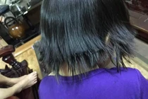 "Cười vỡ bụng" khi con gái làm chuột bạch cho ống bố làm thợ cắt tóc