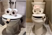 Biến bồn cầu thành khuôn mặt biểu cảm, trào lưu khiến mùa dịch bớt nhàm chán