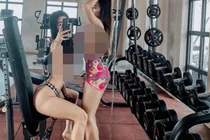 Mặc đồ bơi đi tập gym, 2 cô gái chụp ảnh khó hiểu