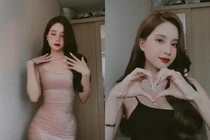 Thiên An diện váy bó sát, chuẩn "gái 1 con trông mòn con mắt"