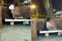 MXH lại dậy sóng với cặp đôi “mây mưa” ở ghế đá 