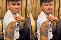 Chơi Tiktok, Quang Hải bất ngờ khoe hình xăm theo cách "cool ngầu"