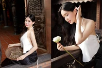 Diện áo yếm, gái xinh Gen Z khoe lưng trần nõn nã