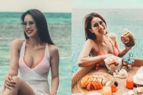 Đi nghỉ dưỡng, nữ MC “mặc kín nhất VTV” khoe body "cực cháy"