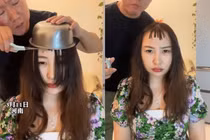 Chồng trổ tài cắt tóc mái cho vợ, tạo ra... cái kết đắng ngắt