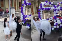 Đứng hình trước xe hoa bá đạo, hành động chú rể mới đáng chú ý