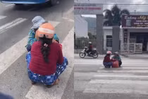 Ngồi giữa đường buôn chuyện, 2 người phụ nữ khiến netizen cạn lời