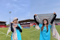 Hot girl tuyển nữ Việt Nam tung ảnh "làm đổ" fan tại SEA Games 32