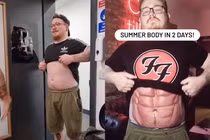 Chàng trai có body "vạn người mơ" nhờ xăm cơ bụng 6 múi