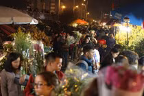 Chợ hoa lớn nhất Hà Nội sôi động đêm trước Tết Nguyên đán 2019
