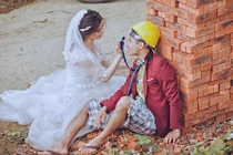 Bộ ảnh cưới “vợ chồng thợ xây” của cặp đôi Hà Tĩnh