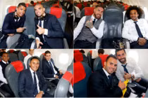 Dàn sao Real Madrid đua nhau "tự sướng" trên đường tới Milan