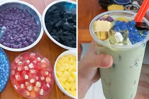 Về quê tránh dịch, thèm trà sữa cô gái khoe sản phẩm "full topping"