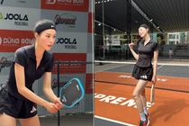 Cựu hoa khôi bóng chuyền tập tành với bộ môn cực hot 