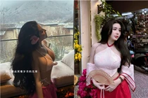 Hot girl số 1 Sài thành đi du lịch khoe vòng 1 "ngồn ngộn" 