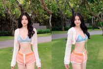 Rời sàn diễn, “búp bê DJ” Mie lên đồ đi biển cực chất