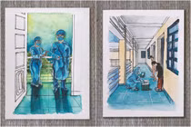 Vẽ cuộc sống khu cách ly, chàng du học sinh Anh khiến dân tình thích thú