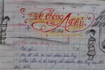 Dân mạng phát cuồng với cuốn vở Văn như tác phẩm hội hoạ