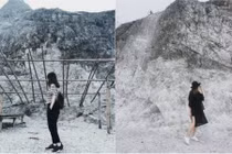 Giới trẻ thích thú với “núi tuyết trời Âu” ngay gần Hà Nội 