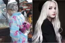 Ngỡ ngàng với nhan sắc của "thiên thần tóc bạch kim" mặc kimono