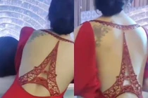 Cô dâu mặc váy cưới hở lưng tiếp khách, netizen tranh luận sôi nổi