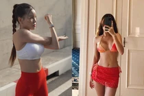 Mặc đồ thiếu vải, bồ thủ môn Đặng Văn Lâm lộ body "cực cháy"