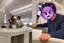 Hành khách thương gia sàm sỡ cô gái trẻ trên máy bay