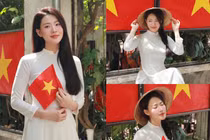 "Lưu Diệc Phi bản Việt" diện áo dài, đội nón lá đẹp tinh khôi