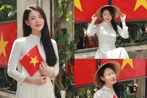 "Lưu Diệc Phi bản Việt" diện áo dài, đội nón lá đẹp tinh khôi