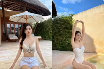 Cô chủ shop bikini Sài thành chăm chỉ lăng-xê body nõn nà miễn chê