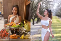 "Hot girl phòng gym" Bình Thuận khoe body táo bạo trên đường phố Mỹ