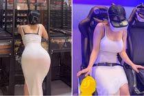 Nữ HLV Yoga "mất điểm" khi diện váy quyến rũ đi ăn hàng