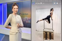 "MC đẹp nhất VTV" khoe dáng nuột nà trong bộ môn thể dục mới