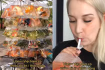 TikToker nước ngoài nhầm túi bán cá là đồ uống đường phố Việt Nam