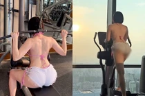 Diện quần "bằng gang tay" tập gym, cô gái Hàn Quốc gây phản cảm
