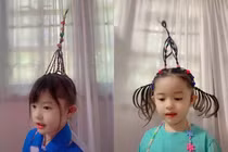 Tết tóc cho con gái cực chất, người mẹ Thái Lan gây bão mạng