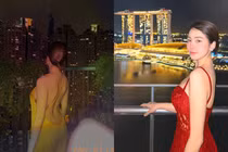 Diện váy hai dây phô "da thịt" Trâm Anh đẹp miễn chê