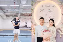 HLV pickleball cưới luôn được vợ hoa khôi bóng chuyền Thu Hoài