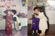 Dân mạng thích thú khoe ảnh bị “cướp” nụ hôn đầu đời